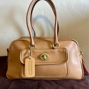 Coach Tan Leather Satchel Bag